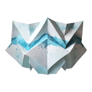 Applique murale origami en papier - motif eté
