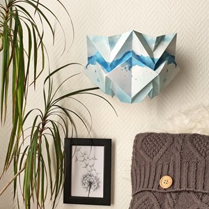 Applique murale origami en papier - motif eté
