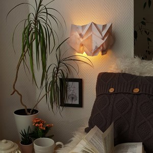 Applique murale origami en papier - motif hiver