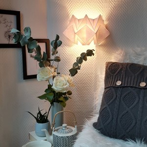 Applique murale origami en papier