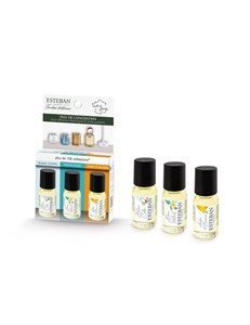 Trio de concentrés blanc coton monoï soleil ambre et baumes - esteban