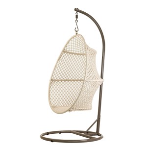 Œuf suspendu macramé coton écru ø94x125