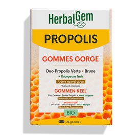 Herbalgem - gommes gorge propolis - bio