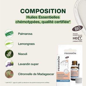 Pranarom - solution ongles jaunis - bio