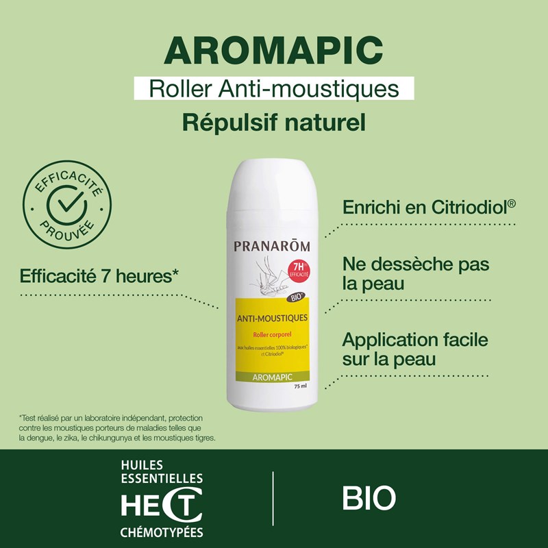 Pranarom - roller corporel anti-moustique - bio