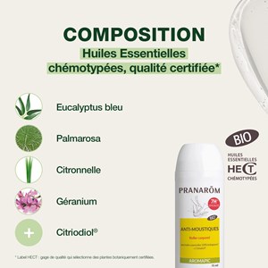 Pranarom - roller corporel anti-moustique - bio