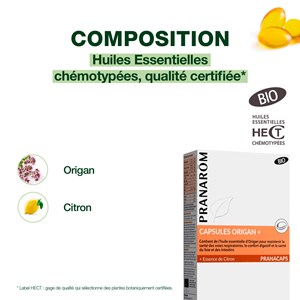 Pranarom - capsules origan + - bio