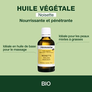Pranarom - huile végétale de noisette - bio