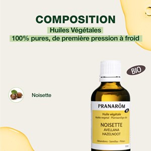 Pranarom - huile végétale de noisette - bio