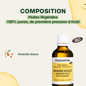 Pranarom - huile végétale d'amande douce - bio