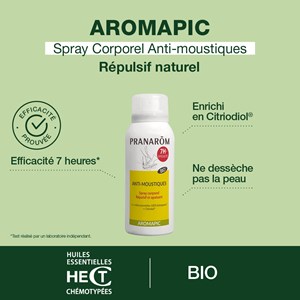 Pranarom - spray corporel - anti-moustiques - bio