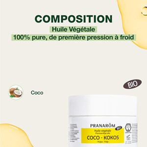 Pranarom - huile végétale de coco - bio