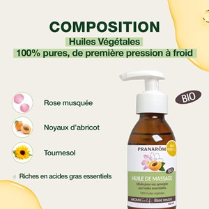 Pranarom - huile de massage - bio