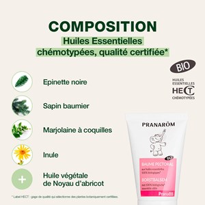 Pranarom - baume pectoral bébé - bio