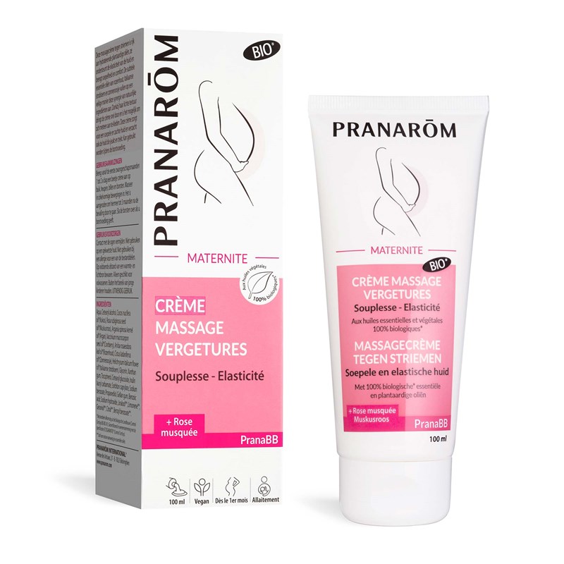 Pranarom - crème - massage vergetures - bio - 100 ml