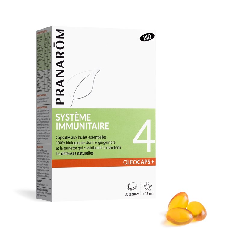 Pranarom - oleocaps 4 - capsules système immunitaire - bio - 30 capsules