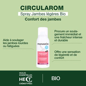 Pranarom - spray corporel - jambes légères - bio
