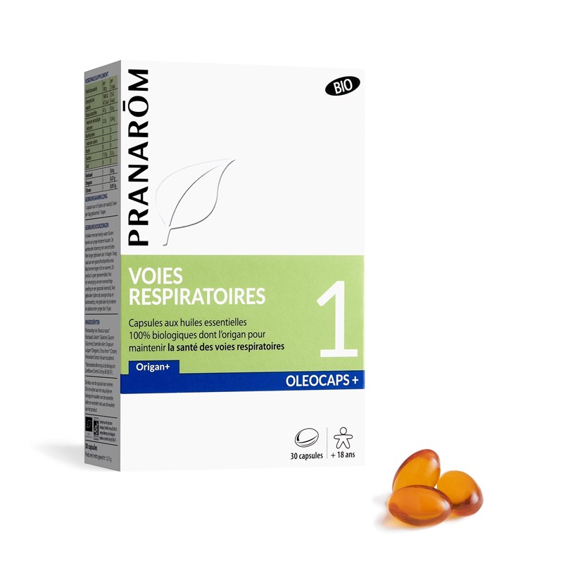 Pranarom - oleocaps 1 - capsules voies respiratoires - bio - 30 capsules