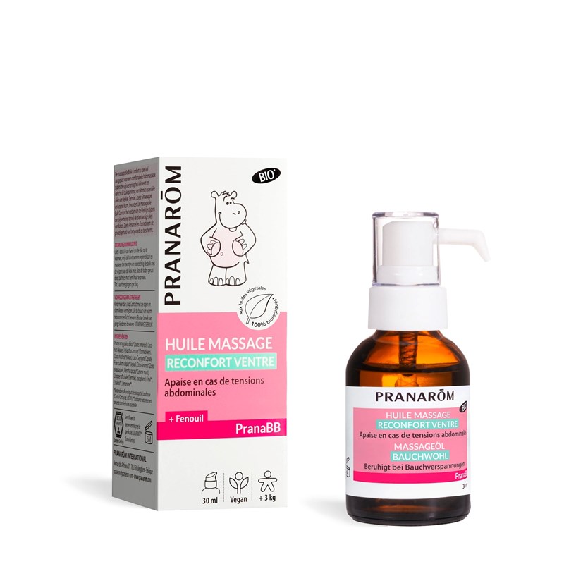 Pranarom - huile de massage réconfort ventre - bio