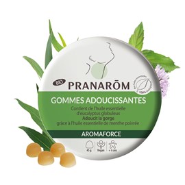 Pranarom - gommes adoucissantes - menthe&nbsp;eucalyptus - bio - 45 g
