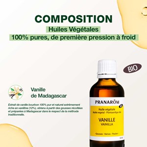 Pranarom - huile végétale de vanille - bio