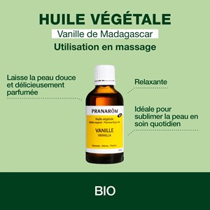Pranarom - huile végétale de vanille - bio