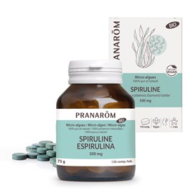 Pranarom - spiruline - bio - 150 comprimés
