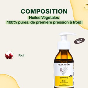 Pranarom - huile végétale de ricin grand format - bio