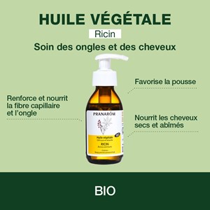 Pranarom - huile végétale de ricin grand format - bio