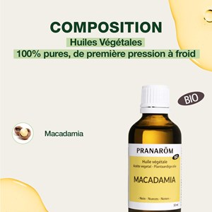 Pranarom - huile végétale de macadamia - bio