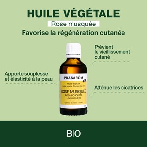 Pranarom - huile végétale de rose musquée - bio