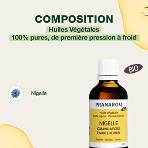 Pranarom - huile végétale de nigelle - bio