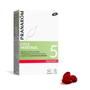 Pranarom - 5 - cycle menstruel - bio - 30 capsules