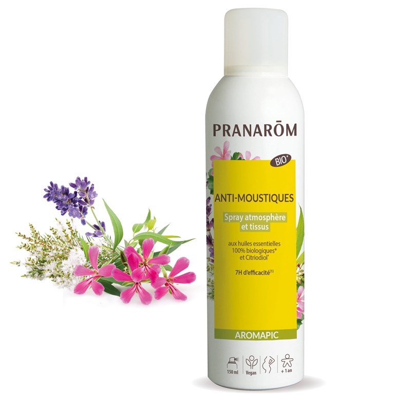 Pranarom - spray atmosphère et tissus - anti-moustiques - bio
