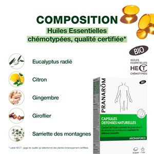 Pranarom - capsules défenses naturelles - bio