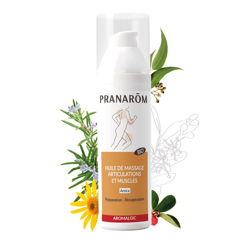 Pranarom - huile de massage pour muscles et articulations - bio - 100 ml