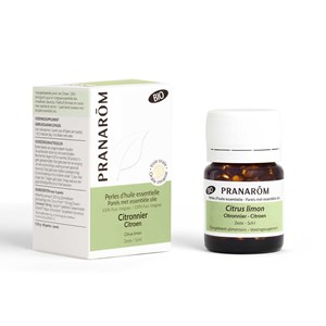 Pranarom - perles d'huile essentielle de citronnier - bio - 60 perles