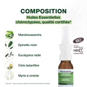 Pranarom - spray nasal dm - décongestionnant - bio