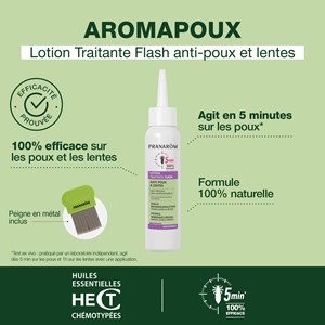 Pranarom - lotion traitante flash anti-poux et lentes