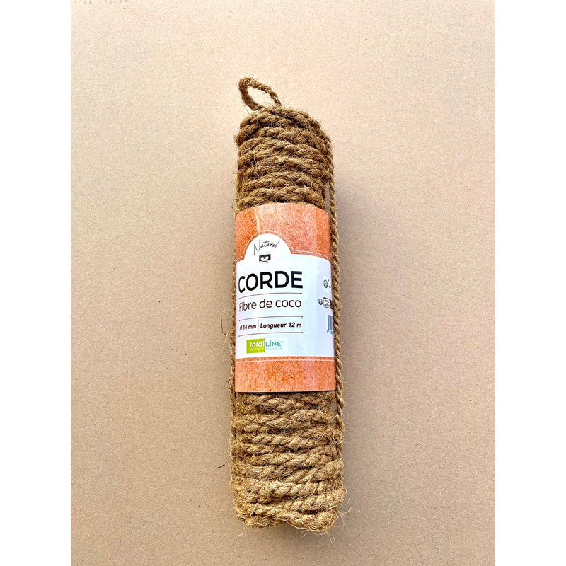 Jardiline - Corde en fibre de coco ø 14 mm lg 12 m