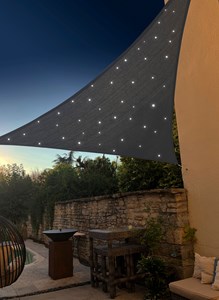 Voile triangulaire 3 m avec 75 leds