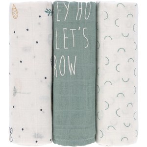 Lot de 3 langes en bambou vert d'eau garden explorer (80 x 80 cm)