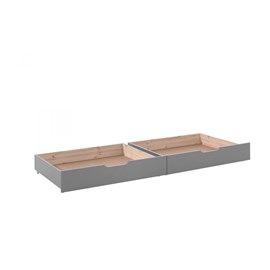 Pino 2 tiroirs - couleur gris