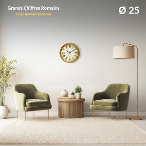 Horloge secret box copper, rétro, ø 25 cm, compartiment secret