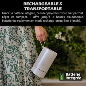 Vidéoprojecteur Portable Android 13 - 4K, 220 ANSI Lumens, Batterie 5000mAh - Wi-Fi/Bluetooth, Auto Focus