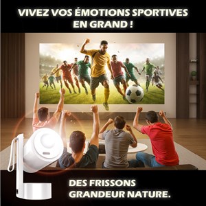 Vidéoprojecteur android 13 4k, portable & rechargeable batterie 5000mah