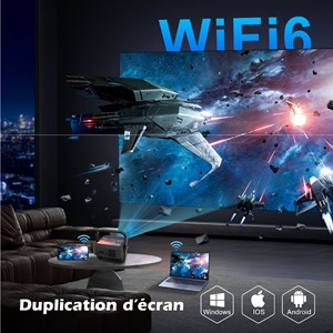 Vidéoprojecteur & tablette tactile 7’’ android 9 – 4k, 6000 lumens