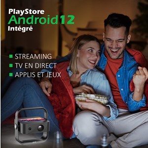 Vidéoprojecteur & tablette tactile 7’’ android 9 – 4k, 6000 lumens