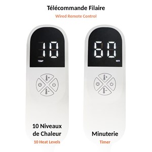 Couvre-fauteuil chauffant, suédine, 165x160 cm, 10 niveaux, lavable