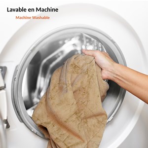 Couvre-fauteuil chauffant, suédine, 165x160 cm, 10 niveaux, lavable